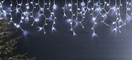 Retaz MagicHome Icicle Light 360L LED biela, 10M, IP44, časovač