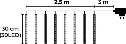 Reťaz MagicHome Vianoce Icicle, 240 LED studená biela, 8 cencúľov, vodopádový efekt, 230 V, 50 Hz, I Reťaz MagicHome Vianoce Icicle, 240 LED studená biela, 8 cencúľov, vodopádový efekt, 230 V, 50 Hz, I