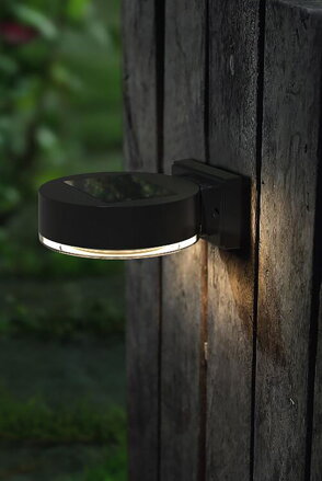 Lampa solárna, stena/plot, 2ks, 14x02x5,5cm