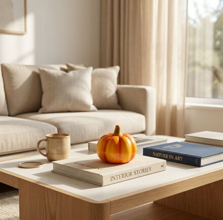 Dekorácia MagicHome Nature, Tekvica, terakota, 10,50x10,50x9,50 cm