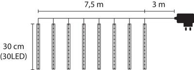 Reťaz MagicHome Vianoce Icicle, 720 LED studená biela, 24 cencúľov, vodopádový efekt, 230 V, 50 Hz, Reťaz MagicHome Vianoce Icicle, 720 LED studená biela, 24 cencúľov, vodopádový efekt, 230 V, 50 Hz,