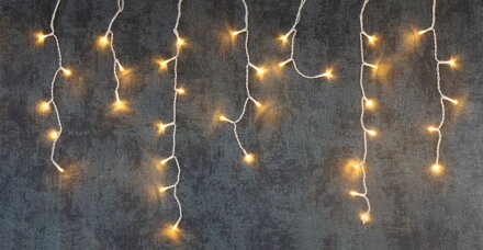 Reťaz MagicHome Vianoce Icicle, 360 LED teplá biela, jednoduché svietenie, časovač, 230 V, 50 Hz, IP Reťaz MagicHome Vianoce Icicle, 360 LED teplá biela, jednoduché svietenie, časovač, 230 V, 50 Hz, IP