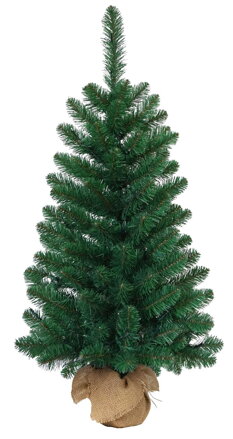 Stromček MagicHome Vianoce Rudolf, jedľa v jute, 60 cm
