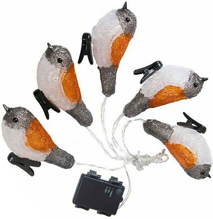Reťaz MagicHome Vianoce A Bird, 25 LED, IP44, 3xAA, 5 vtáčikov Reťaz MagicHome Vianoce A Bird, 25 LED, IP44, 3xAA, 5 vtáčikov