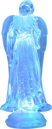 Dekorácia MagicHome Vianoce, Anjel, LED, meniaca farby, s plávajúcimi trblietkami, PE, 3xAAA, 10x25