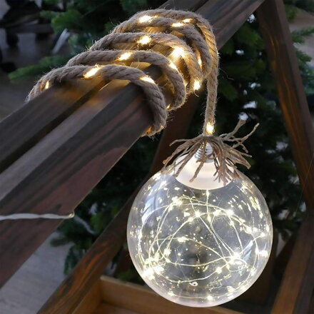 Reťaz MagicHome Vianoce Balldeco, žiarovky, lano, 50 mLED teplá biela, 3xAA, IP20, interiér, L-0,50 Reťaz MagicHome Vianoce Balldeco, žiarovky, lano, 50 mLED teplá biela, 3xAA, IP20, interiér, L-0,50