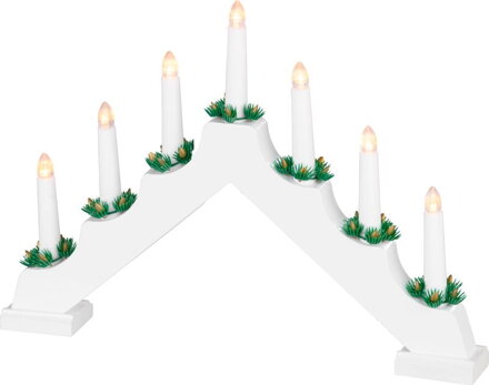Svietnik MagicHome Vianoce, 7x LED teplá biela, biely, 2xAA, interiér, 39x4,5x29 cm Svietnik MagicHome Vianoce, 7x LED teplá biela, biely, 2xAA, interiér, 39x4,5x29 cm