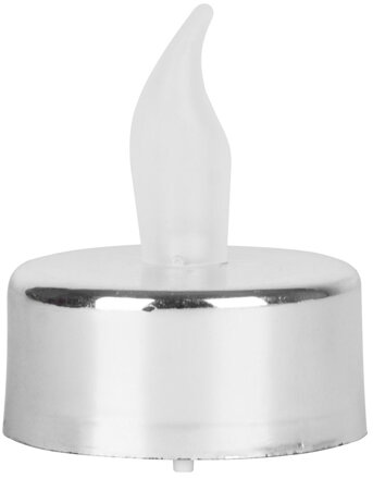 Sviečky MagicHome, 1 LED, bal. 2 ks, strieborné, čajová