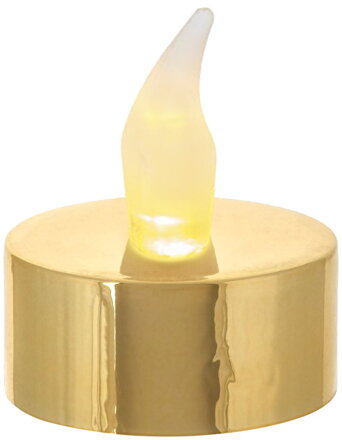 Sviečky MagicHome, 1 LED, bal. 2 ks, zlaté, čajová