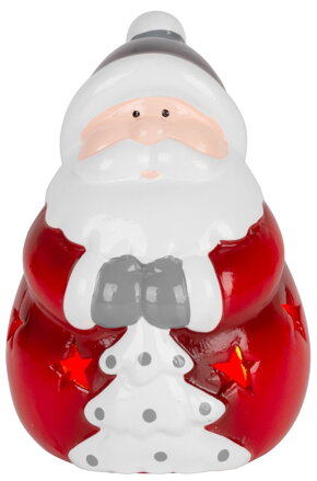 Dekorácia MagicHome Vianoce, Santa, LED, terakota, 8,5x8,2x12,5 cm Dekorácia MagicHome Vianoce, Santa, LED, terakota, 8,5x8,2x12,5 cm