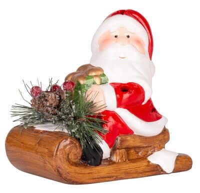 Dekorácia MagicHome Vianoce, Santa na saniach, LED, terakota, 12,6x8,5x11,5 cm Dekorácia MagicHome Vianoce, Santa na saniach, LED, terakota, 12,6x8,5x11,5 cm