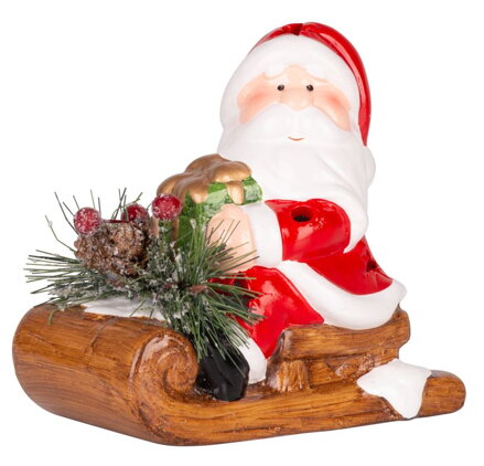 Dekorácia MagicHome Vianoce, Santa na saniach, LED, terakota, 12,6x8,5x11,5 cm Dekorácia MagicHome Vianoce, Santa na saniach, LED, terakota, 12,6x8,5x11,5 cm