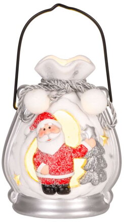 Dekorácia MagicHome Vianoce, Santa v balíčku, LED, terakota, 9,8x8,8x12,8 cm Dekorácia MagicHome Vianoce, Santa v balíčku, LED, terakota, 9,8x8,8x12,8 cm