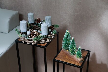 Veniec MagicHome Vianoce, drevený, strieborný, adventný, 30x30x7 cm Veniec MagicHome Vianoce, drevený, strieborný, adventný, 30x30x7 cm