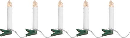 Sviečka MagicHome Vianoce, so štipcom, reťaz, 10 LED, 2xAA, 10 ks, časovač, 1,5x9 cm