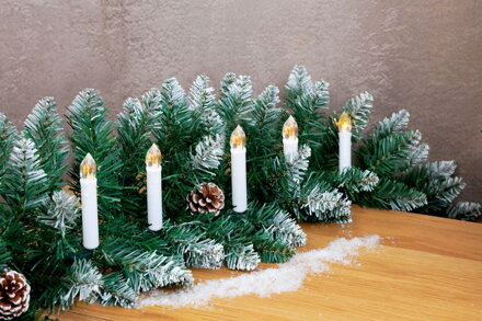Sviečka MagicHome Vianoce, so štipcom, reťaz, 10 LED, 2xAA, 10 ks, časovač, 1,5x9 cm