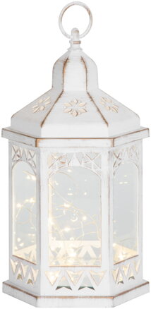 Lampáš MagicHome Vianoce Morocco, 30 mLED, čierny, 3xAAA, plast, časovač, 18x15x32 cm
