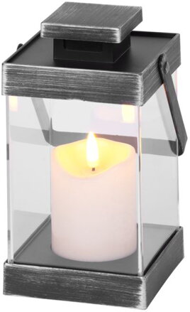 Lampáš MagicHome Vianoce Retro, so sviečkou, čierny, 3xAAA, plast, časovač, 10x18,5 cm Lampáš MagicHome Vianoce Retro, so sviečkou, čierny, 3xAAA, plast, časovač, 10x18,5 cm
