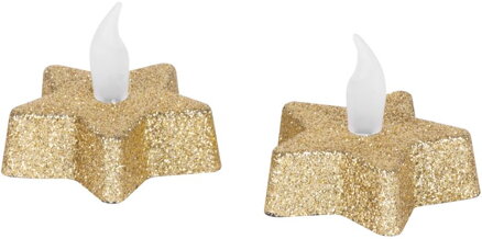Sviečka MagicHome Vianoce, Hviezda, zlatá, teplá biela, 5,8x4,8 cm Sviečka MagicHome Vianoce, Hviezda, zlatá, teplá biela, 5,8x4,8 cm