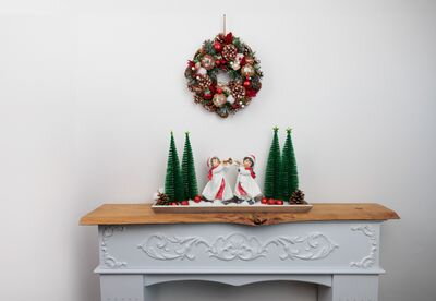 Stromček MagicHome Vianoce, s hviezdičkou, 30 cm