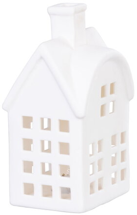 Dekorácia MagicHome, Domček, LED, biely, porcelán, 8,7x7,3x15,3 cm Dekorácia MagicHome, Domček, LED, biely, porcelán, 8,7x7,3x15,3 cm