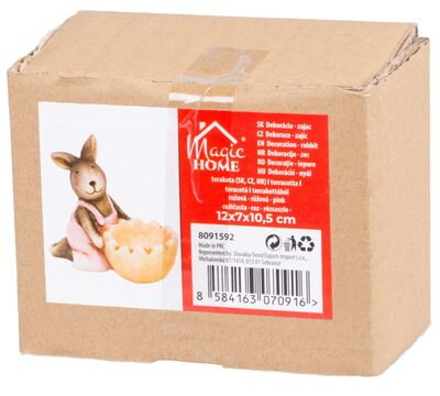Dekorácia MagicHome, Zajačik ružový, terakota, veľkonočný, 12x7x10,5 cm Dekorácia MagicHome, Zajačik ružový, terakota, veľkonočný, 12x7x10,5 cm