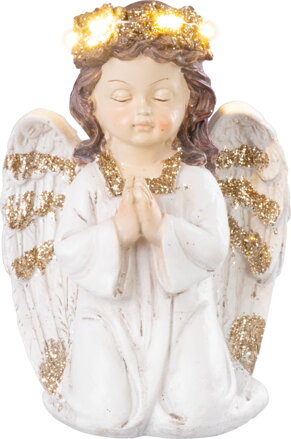Dekorácia MagicHome, Anjel modliaci, LED, polyresin, na hrob, 11,5x7,5x15,5 cm Dekorácia MagicHome, Anjel modliaci, LED, polyresin, na hrob, 11,5x7,5x15,5 cm