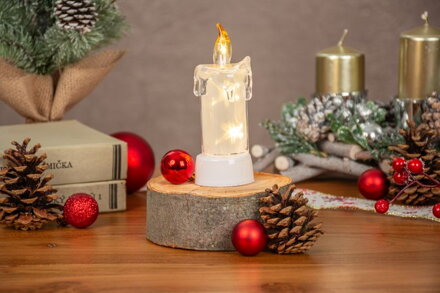Sviečka MagicHome Vianoce, 3x LED, teplá biela, interiér, 5x13,5 cm Sviečka MagicHome Vianoce, 3x LED, teplá biela, interiér, 5x13,5 cm
