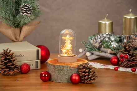 Dekorácia MagicHome Vianoce, stromček v kupole, LED, teplá biela, interiér, 5,5x9 cm Dekorácia MagicHome Vianoce, stromček v kupole, LED, teplá biela, interiér, 5,5x9 cm