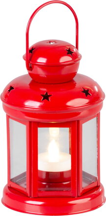 Lampáš MagicHome Vianoce, červený, s LED sviečkou teplá biela, 10x15/20 cm Lampáš MagicHome Vianoce, červený, s LED sviečkou teplá biela, 10x15/20 cm