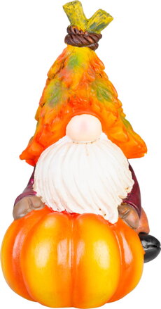 Dekorácia MagicHome Nature, Trpaslík na tekvici, polyresin, 10x11,5x18,5 cm Dekorácia MagicHome Nature, Trpaslík na tekvici, polyresin, 10x11,5x18,5 cm