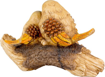 Dekorácia MagicHome Nature, Vtáci na pni, polyresin, 24x10,5x15,5 cm Dekorácia MagicHome Nature, Vtáci na pni, polyresin, 24x10,5x15,5 cm