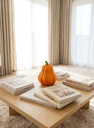 Dekorácia MagicHome Nature, Tekvica, oranžová, terakota, 7,5x7,5x10 cm