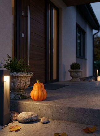 Dekorácia MagicHome Nature, Tekvica, oranžová, terakota, 7,5x7,5x10 cm