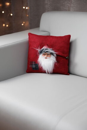 Vankúš MagicHome Vianoce, Santa, červený, 30x30 cm Vankúš MagicHome Vianoce, Santa, červený, 30x30 cm