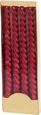 Sviečka MagicHome Vianoce, 25 cm, bal. 4 ks, červená, špirálová, točená Sviečka MagicHome Vianoce, 25 cm, bal. 4 ks, červená, špirálová, točená