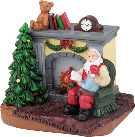 Dekorácia MagicHome Vianoce, Santa s dieťaťom pri krbe, LED, interiér, 10,5x8x9 cm, Sellbox 12 ks Dekorácia MagicHome Vianoce, Santa s dieťaťom pri krbe, LED, interiér, 10,5x8x9 cm, Sellbox 12 ks