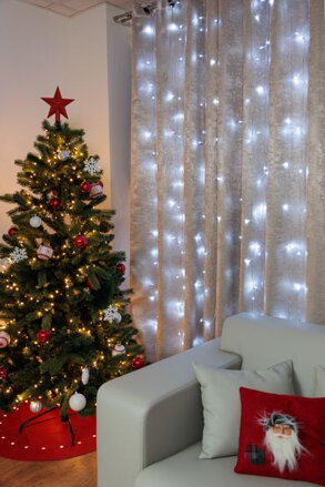 Reťaz MagicHome Vianoce Curtain, 160 LED studená biela, 230V, 50 Hz, 8 funkcií, časovač, osvetlenie, L-1,5 + 2 m Reťaz MagicHome Vianoce Curtain, 160 LED studená biela, 230V, 50 Hz, 8 funkcií, časovač, osvetlenie, L-1,5 + 2 m