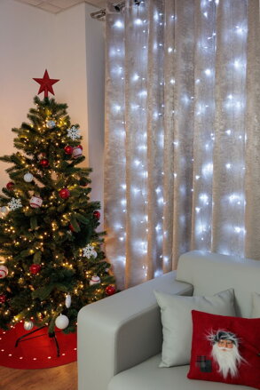 Reťaz MagicHome Vianoce Curtain, 160 LED studená biela, 230V, 50 Hz, 8 funkcií, časovač, osvetlenie, L-1,5 + 2 m Reťaz MagicHome Vianoce Curtain, 160 LED studená biela, 230V, 50 Hz, 8 funkcií, časovač, osvetlenie, L-1,5 + 2 m