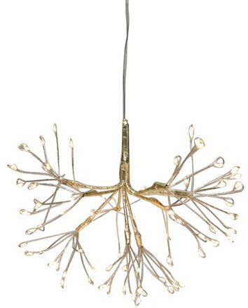 Dekorácia MagicHome Vianoce, ohňostroj, 72 LED teplá biela, jednoduché svietenie, závesná, zlatá, 25 cm Dekorácia MagicHome Vianoce, ohňostroj, 72 LED teplá biela, jednoduché svietenie, závesná, zlatá, 25 cm