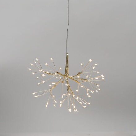 Dekorácia MagicHome Vianoce, ohňostroj, 72 LED teplá biela, jednoduché svietenie, závesná, zlatá, 25 cm Dekorácia MagicHome Vianoce, ohňostroj, 72 LED teplá biela, jednoduché svietenie, závesná, zlatá, 25 cm