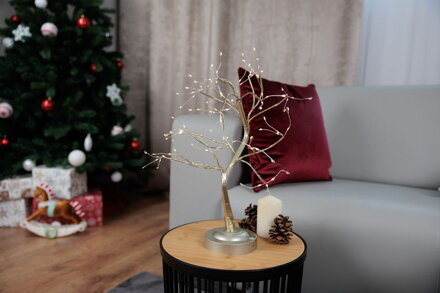 Dekorácia MagicHome Vianoce, stromček, 108 LED teplá biela, 3xAA, USB, jednoduché svietenie, 45 cm Dekorácia MagicHome Vianoce, stromček, 108 LED teplá biela, 3xAA, USB, jednoduché svietenie, 45 cm
