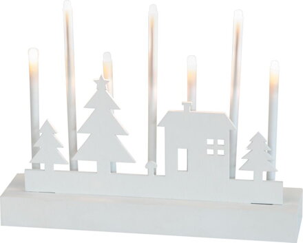 Svietnik MagicHome Vianoce, 8 LED teplá biela, 2xAA, MDF, interiér, 24x5,5x18 cm Svietnik MagicHome Vianoce, 8 LED teplá biela, 2xAA, MDF, interiér, 24x5,5x18 cm