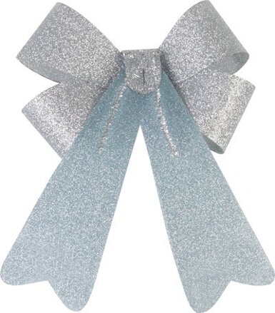 Dekorácia MagicHome Vianoce, mašľa, strieborná, 13x21 cm Dekorácia MagicHome Vianoce, mašľa, strieborná, 13x21 cm