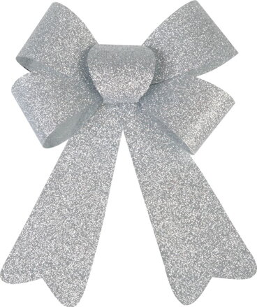 Dekorácia MagicHome Vianoce, mašľa, strieborná, 13x21 cm Dekorácia MagicHome Vianoce, mašľa, strieborná, 13x21 cm