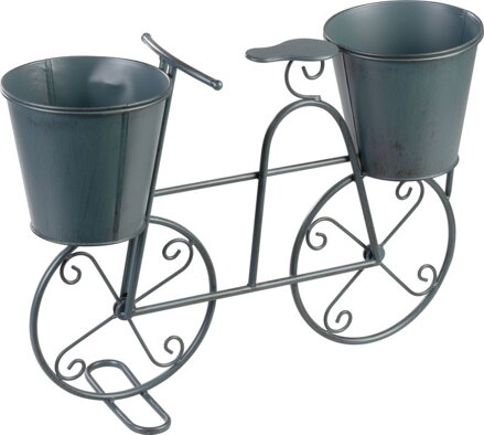 Dekorácia MagicHome Mecco, Stojan na 2 kvetináče, bicykel, 50x15x37 cm