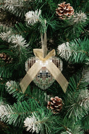 Dekorácia MagicHome Vianoce, srdce, 9x9x2,5 cm Dekorácia MagicHome Vianoce, srdce, 9x9x2,5 cm