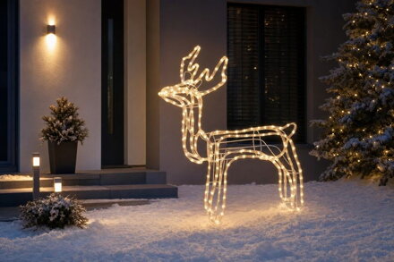 Dekorácia MagicHome Vianoce, Sob, 216x LED teplá biela, s otočnou hlavou, 230V, 50 Hz, exteriér, 23x46x82 cm