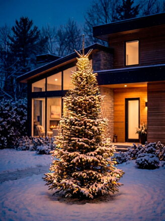 Reťaze MagicHome Vianoce, zvislé, svetelné, časovač, 216xLED, teplá biela, 5+8 funkcií, 1,8 m