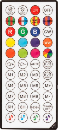 Reťaz MagicHome Vianoce, s ovládačom, 200xLED, mix farieb, 17 m, IP44